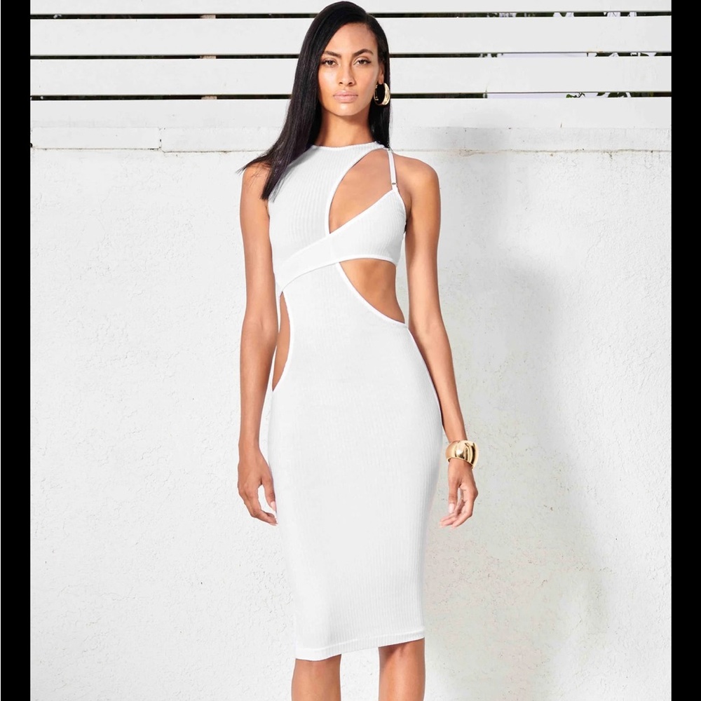 Chic One-Shoulder White Dress
